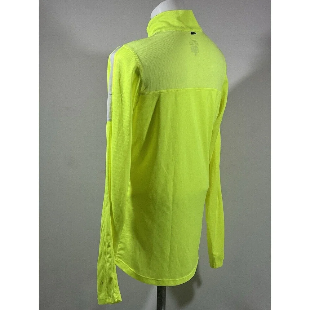 Nike Dri Fit Running Pullover Mens‎ Small Neon Green Quarter Zip Athletic